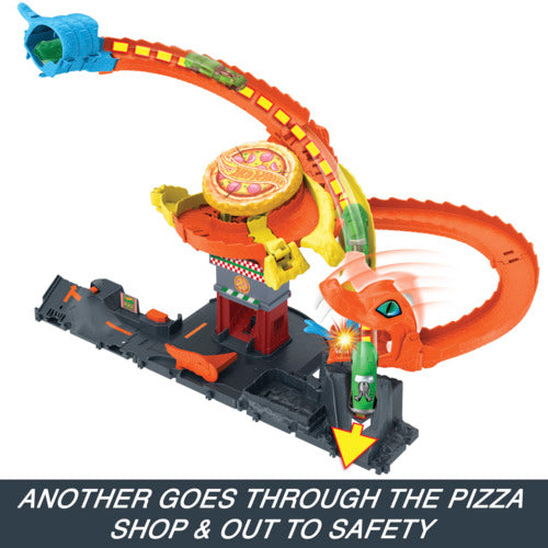  Hot Wheels City Let's Race Netflix - Cobra Slam Pizza Attack Set