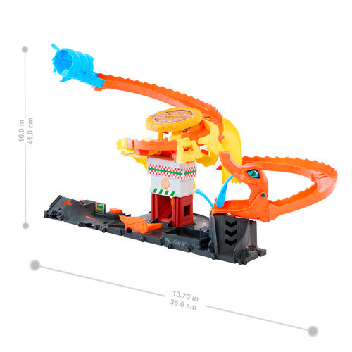  Hot Wheels City Let's Race Netflix - Cobra Slam Pizza Attack Set