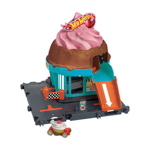 Hot Wheels City Let's Race Netflix - Downtown Ice Cream Swirl Playset