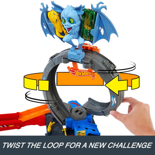 Hot Wheels City Let's Race Netflix - Bat Loop Attack Set