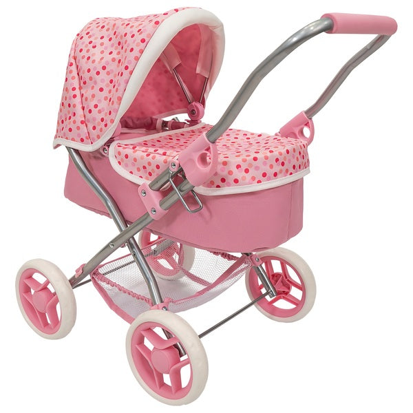 Rosie Doll Pram In Pink Spot Print