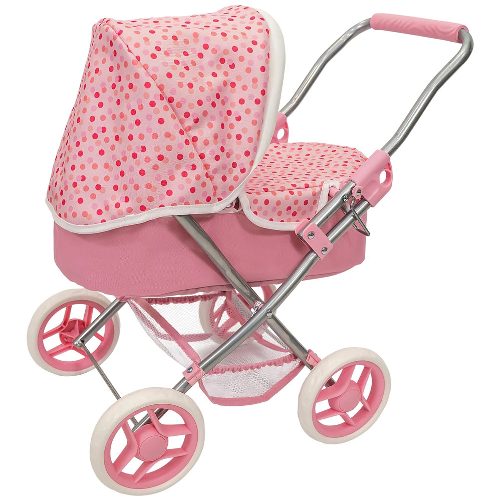 Rosie Baby Doll Pram In Pink Spot Print