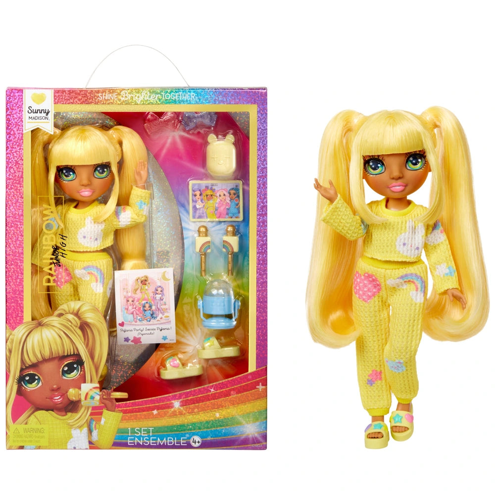 Junior High Pj Party Fashion Doll- Sunny (Yellow)