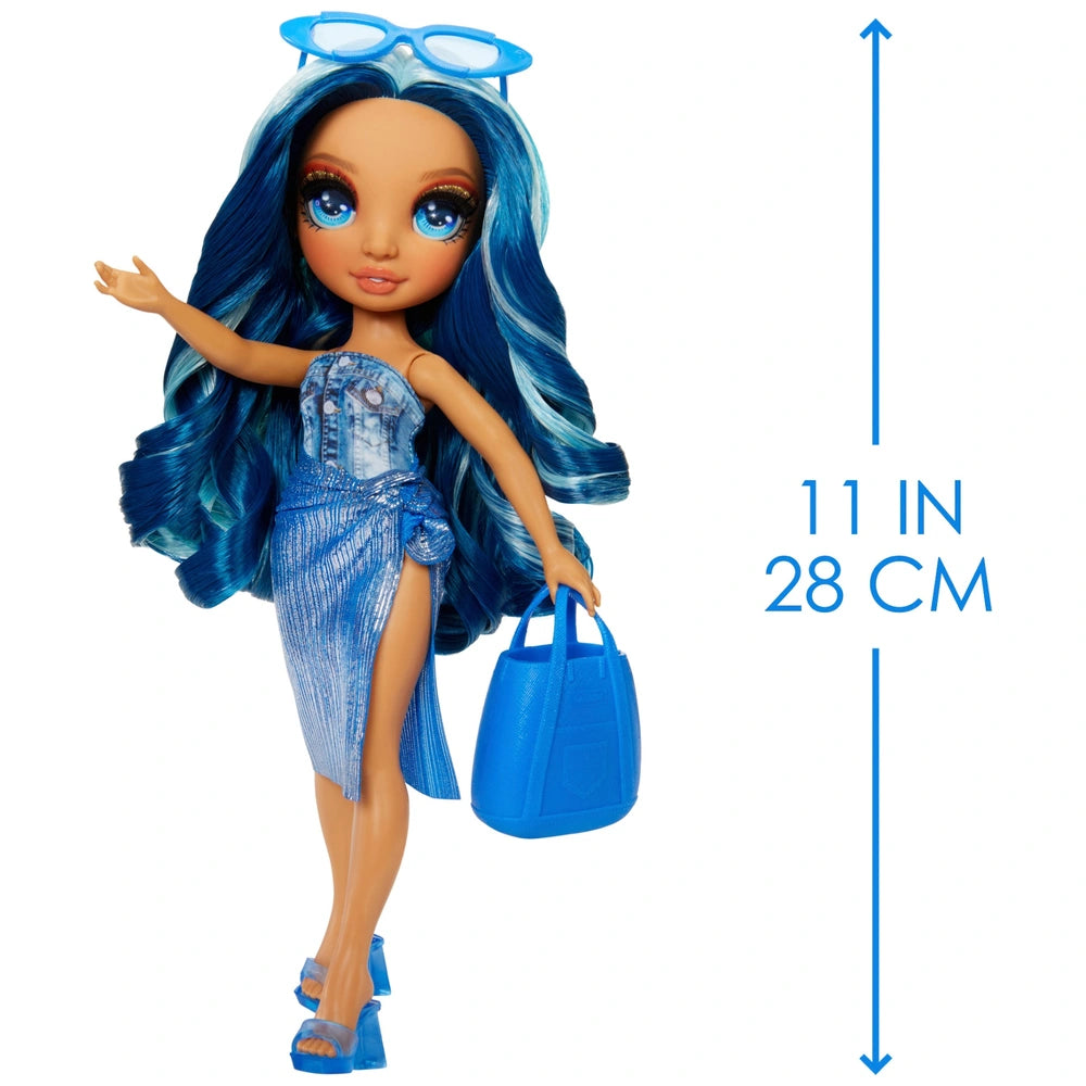 Rainbow High Swim & Style  Fashion Doll For Sidekick- Skyler (Blue)