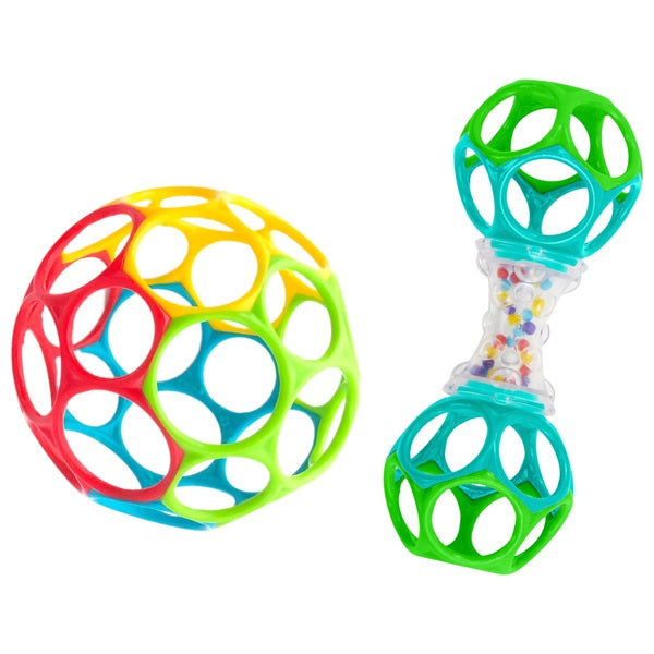 Bright Starts Grasp The Day Oball And Rattle Toy Gift Set