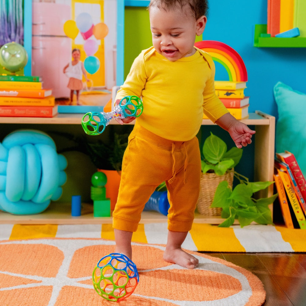 Bright Starts Grasp The Day Oball And Rattle Toy Gift Set