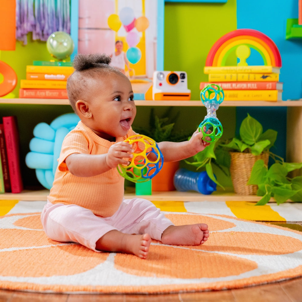 Bright Starts Grasp The Day Oball And Rattle Toy Gift Set