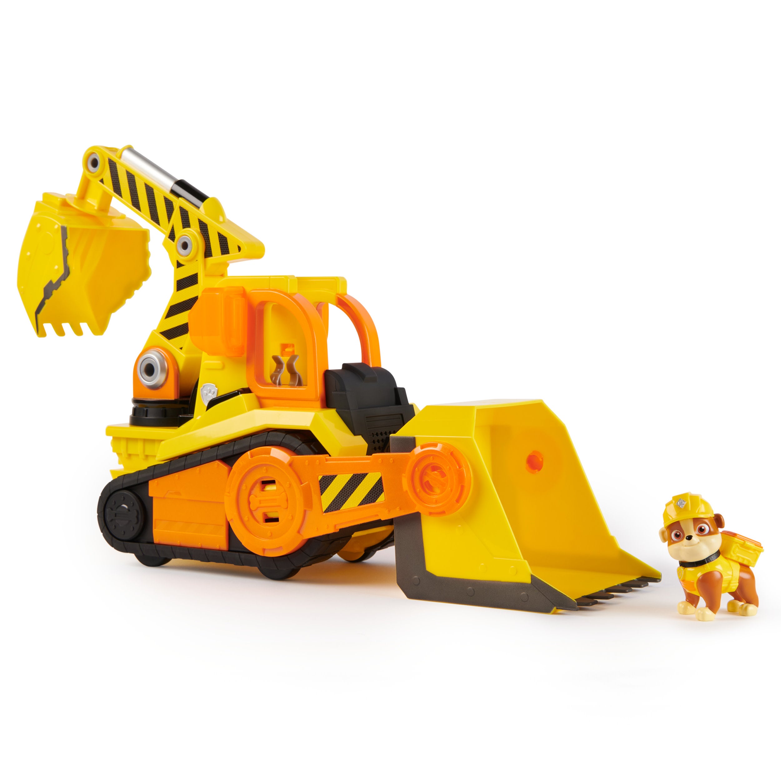 Rubble And Crew Barkyard Deluxe Bulldozer Construction Truck  And Rubble Action Figure