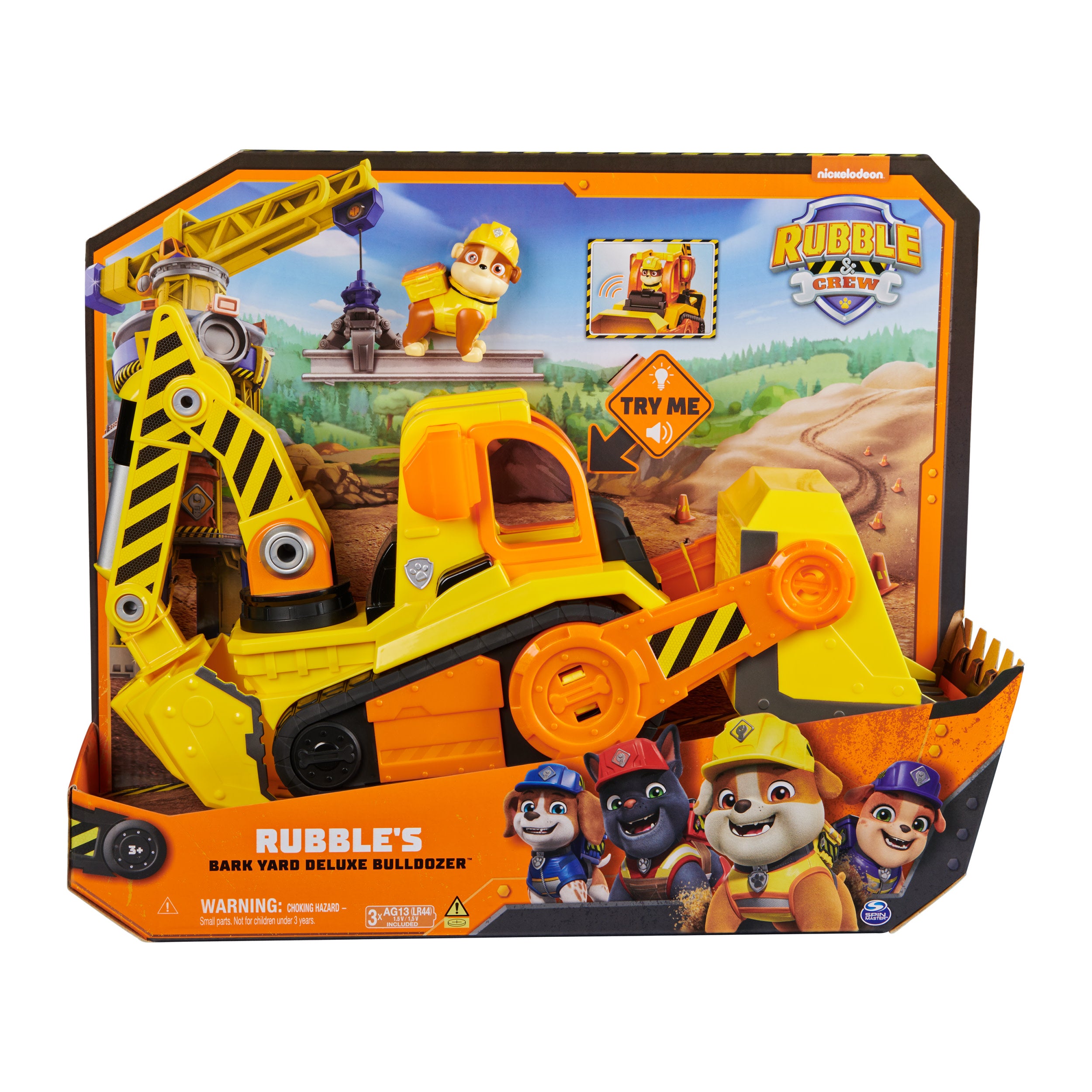 Rubble And Crew Barkyard Deluxe Bulldozer Construction Truck  And Rubble Action Figure