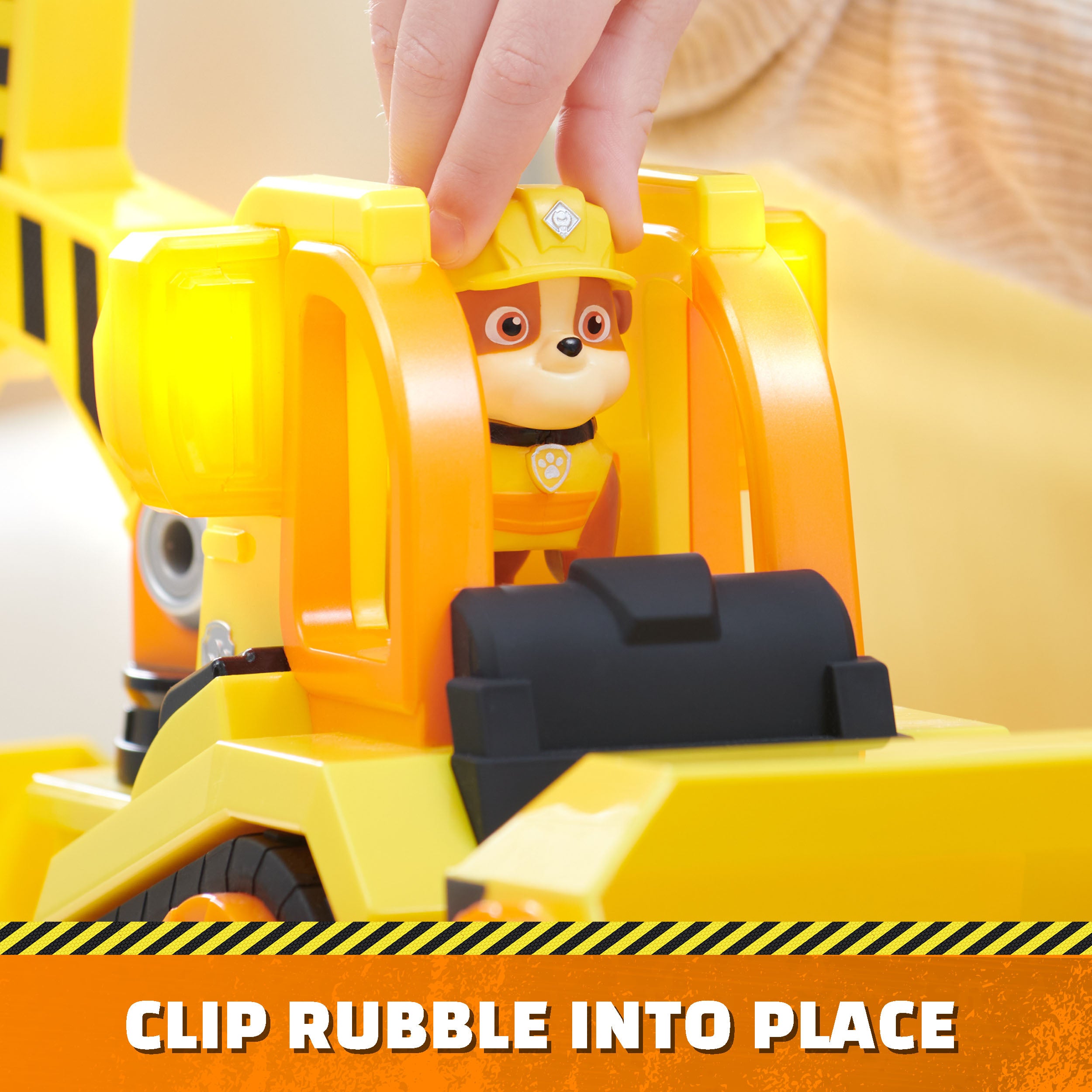 Rubble And Crew Barkyard Deluxe Bulldozer Construction Truck  And Rubble Action Figure