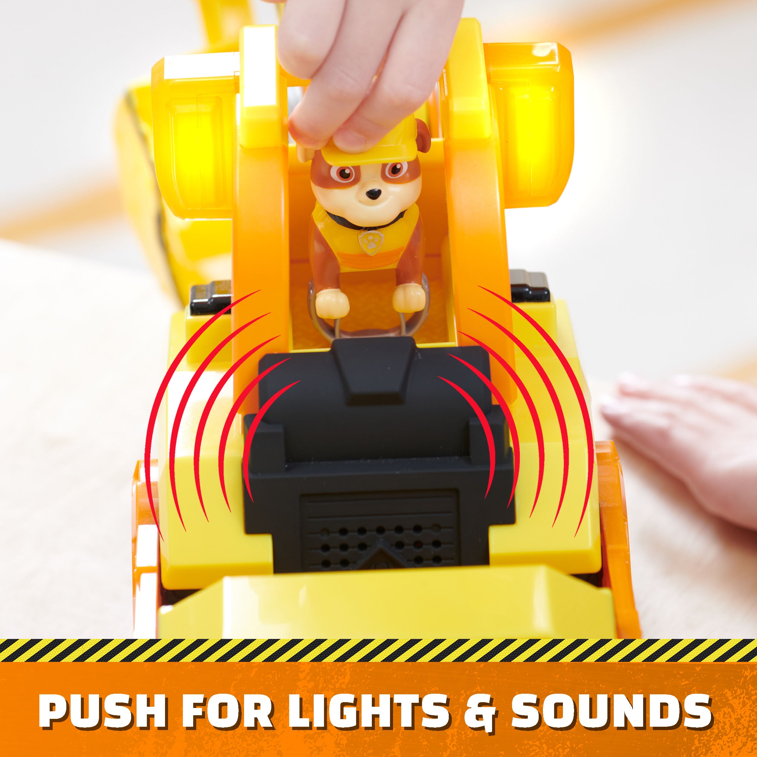 Rubble And Crew Barkyard Deluxe Bulldozer Construction Truck  And Rubble Action Figure