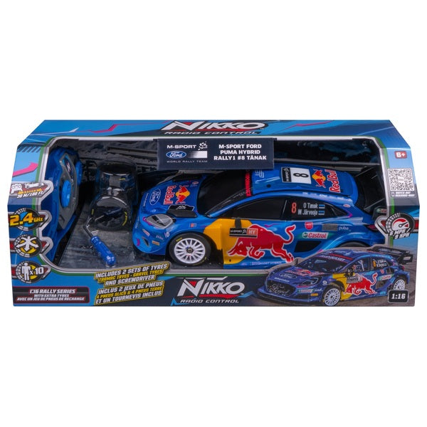 1:16 Nikko Red Bull Rally Series M-Sport Ford Radio Control Car - Rally 1: 8 Tanak