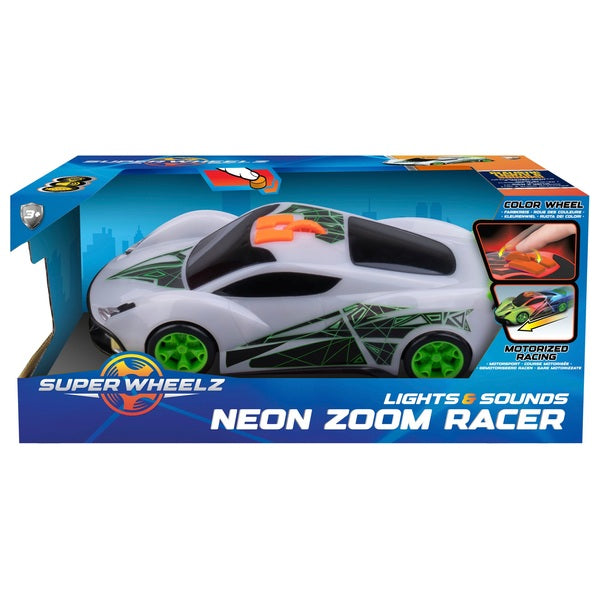 Super Wheelz Neon Zoom Racer Car With Lights And Sounds