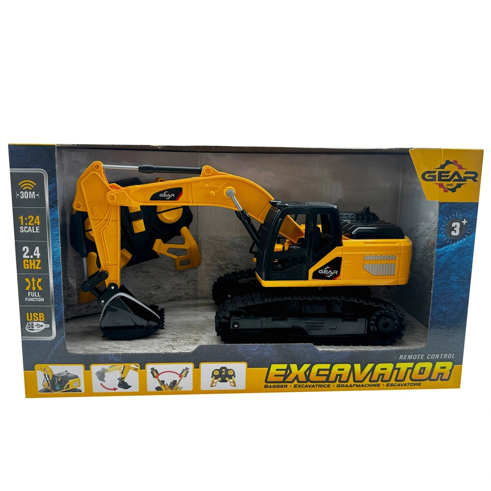 Remote Control Construction Excavator Toy 1:24 Scale