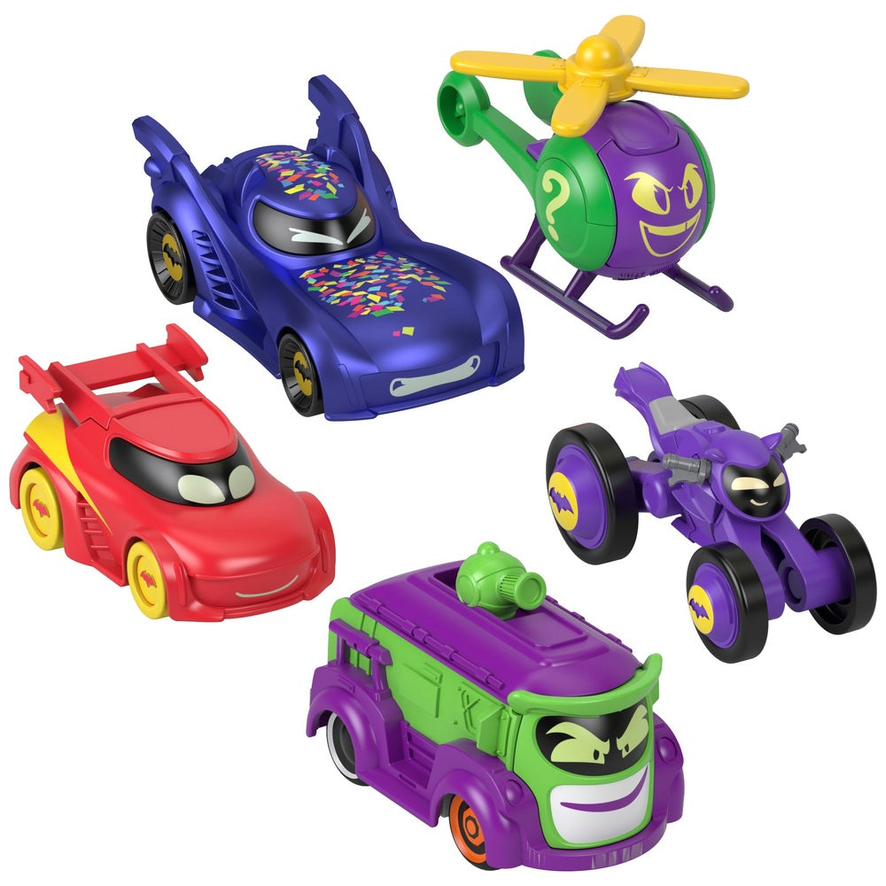 Fisher-Price Batwheels Dc: Prank Diecast Character Vehicle 5 Pack