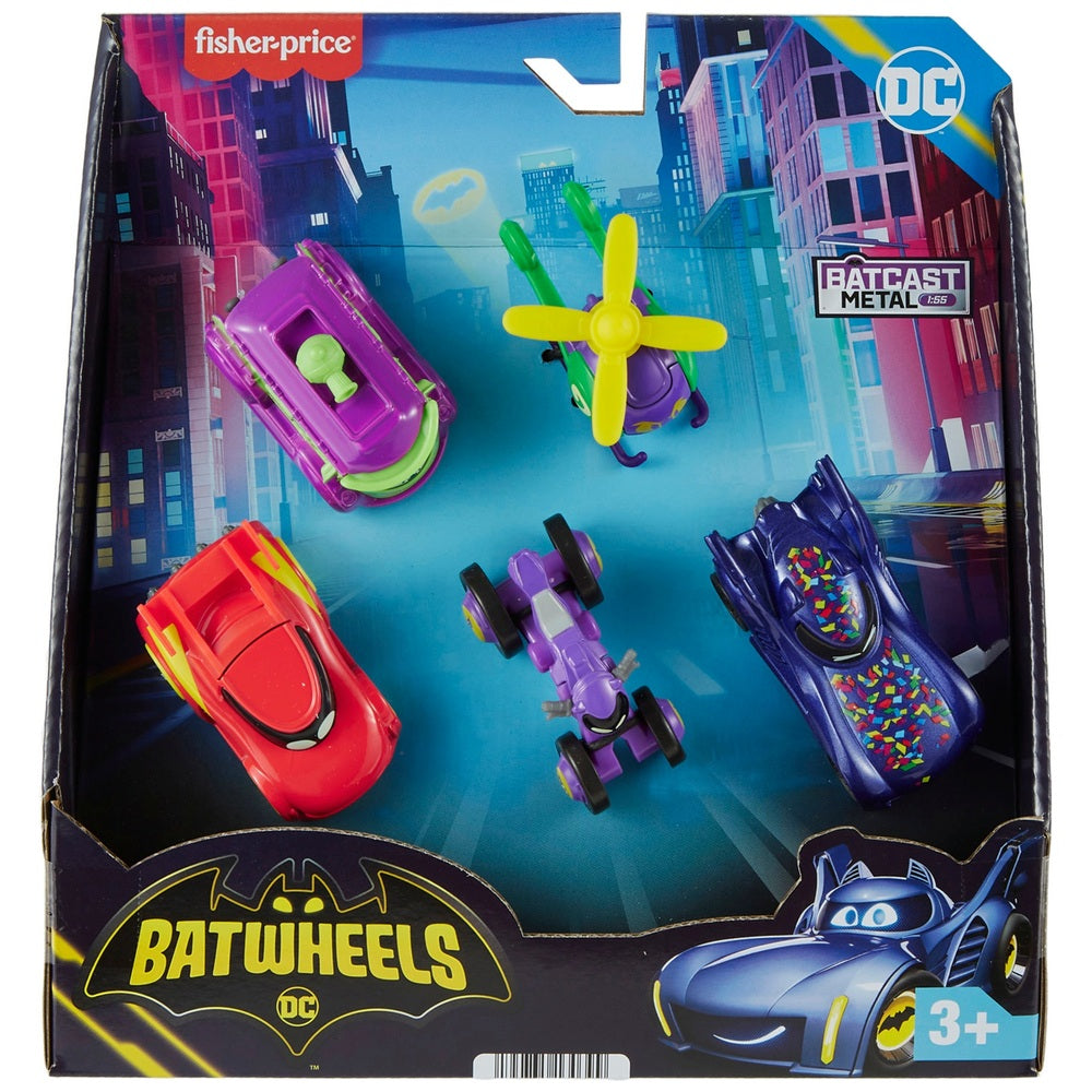 Fisher-Price Batwheels Dc: Prank Diecast Character Vehicle 5 Pack