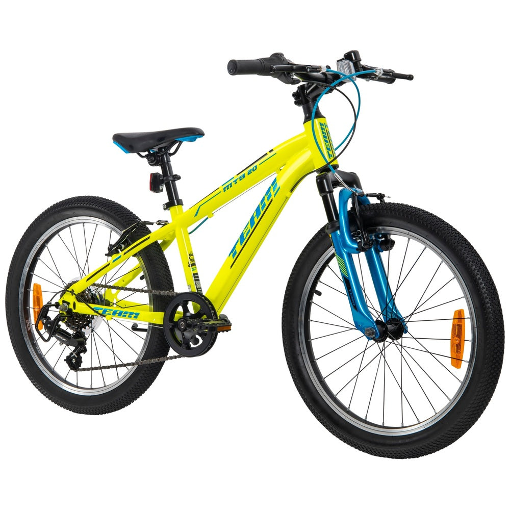 20 Inch Team Mountain Bike In Yellow And Blue