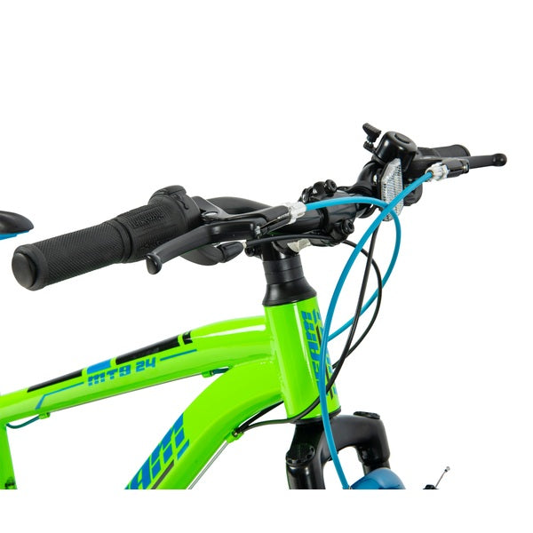 24 Inch Team Mountain Bike In Green And Blue