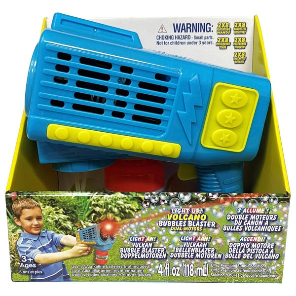 Light Up Volcano Bubble Blaster Dual Motor