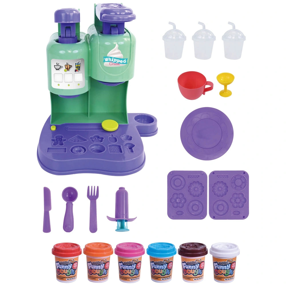 Dough Tubs Playset Ice Cream And Coffee Machine