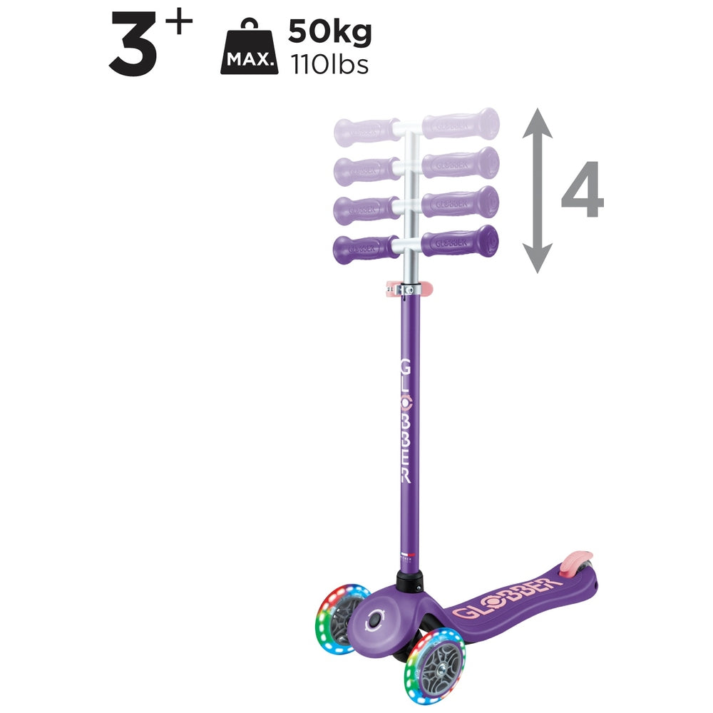 Globber Primo Plus Lights Purple Scooter