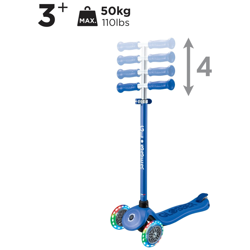 Globber Primo Plus Lights Navy Blue Scooter