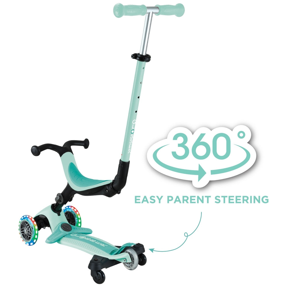 Globber Go Up Active 360° Lights Mint Scooter