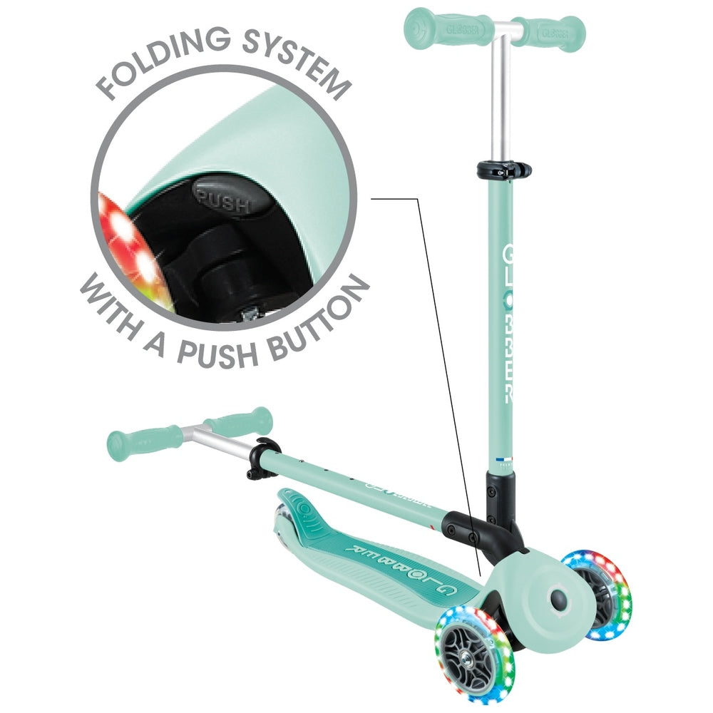 Globber Go Up Active 360° Lights Mint Scooter