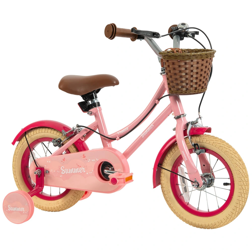 12 Inch Verve Summer Bike With Basket Pink