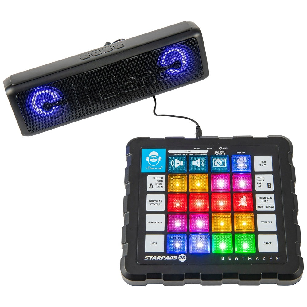 Idance Starpads 20 Beatmaker With Soundbar Bluetooth Speaker