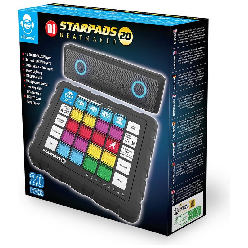 Idance Starpads 20 Beatmaker With Soundbar Bluetooth Speaker