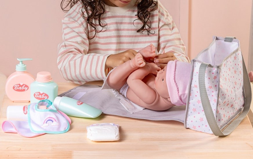 2-In-1 Doll Changing Bag And Mat With Accessories