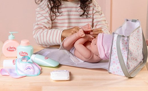 2-In-1 Doll Changing Bag And Mat With Accessories