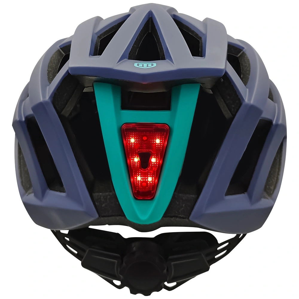 Thorpe Bike Helmet With Rear Led Light Storm Grey Size 55 - 58Cm