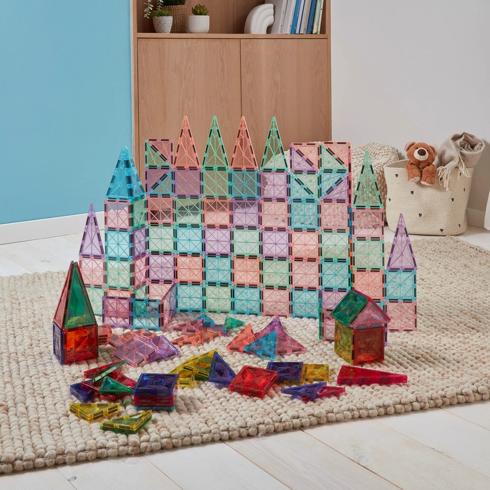 Magnetic Tiles 150-Piece Pastels & Diamonds Set
