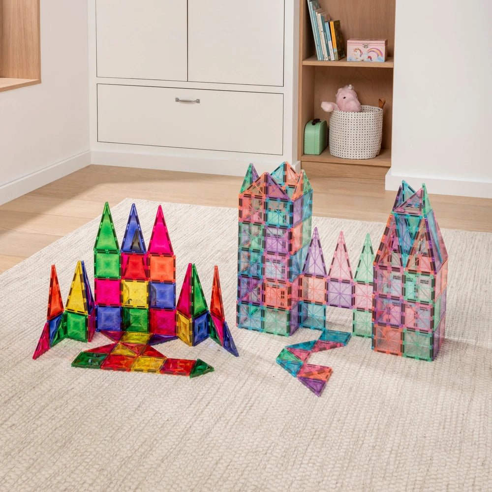 Magnetic Tiles 150-Piece Pastels & Diamonds Set