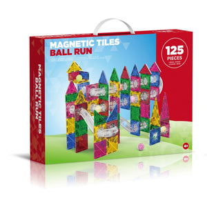 Magnetic Tiles 125-Piece Ball Run Set