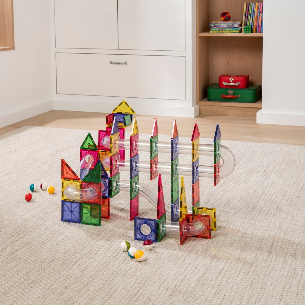 Magnetic Tiles 125-Piece Ball Run Set