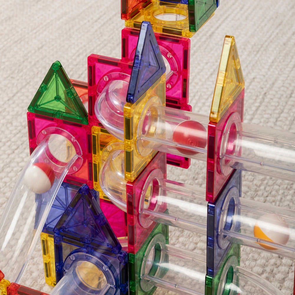 Magnetic Tiles 125-Piece Ball Run Set