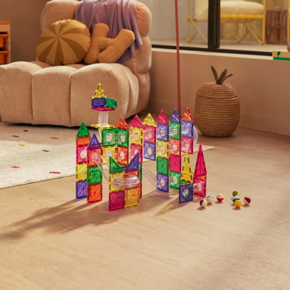 Magnetic Tiles 125-Piece Ball Run Set