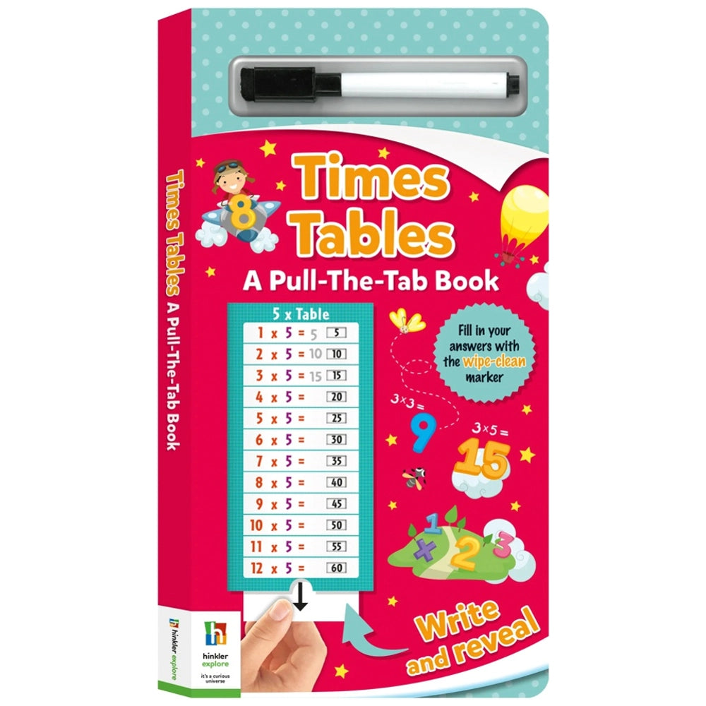Wipe-Clean Learning Book Times Tables With Marker
