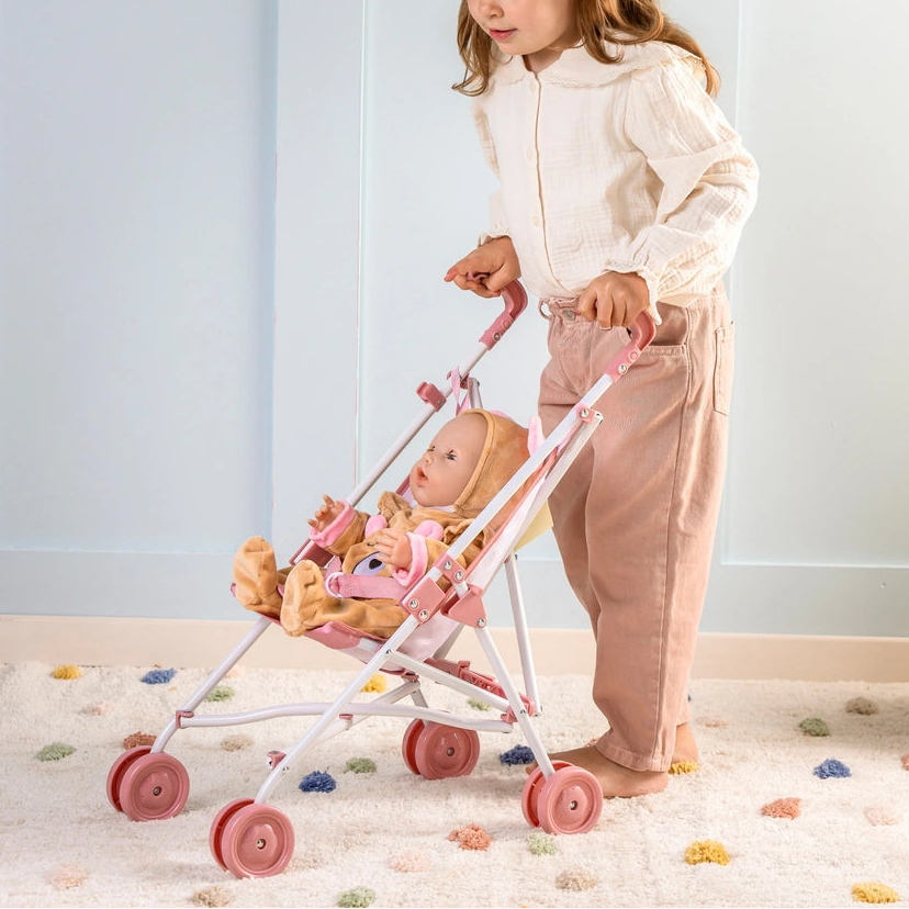 Ivy & Lily Baby Doll Umbrella Stroller Pink Heart Print