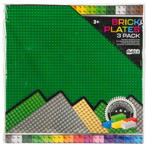 Build-It 3-Pack Large 48 X 48 Base Plates For Building Bricks
