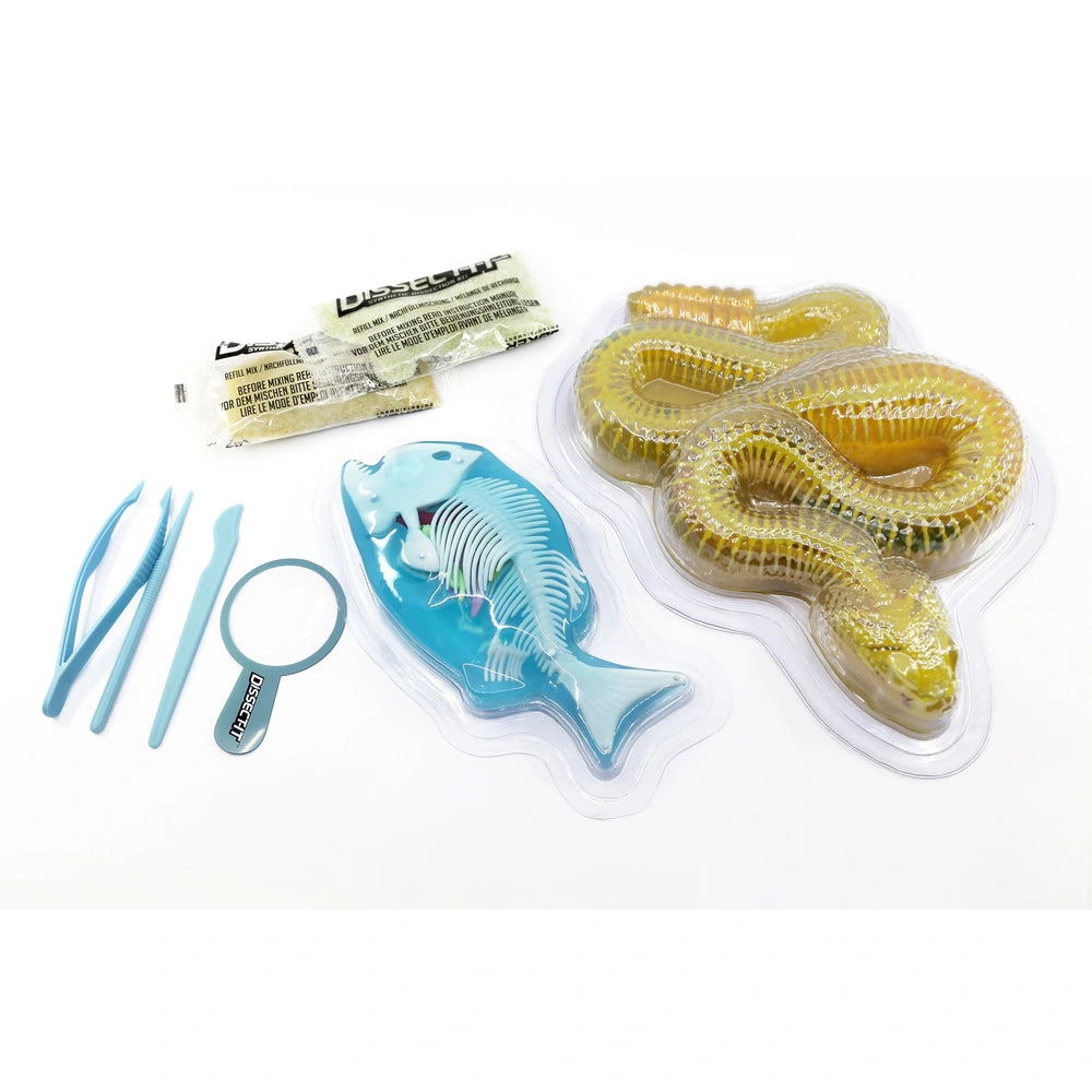 Dissect-It Anatomy Kit Mega Lab Rattlesnake And Piranha