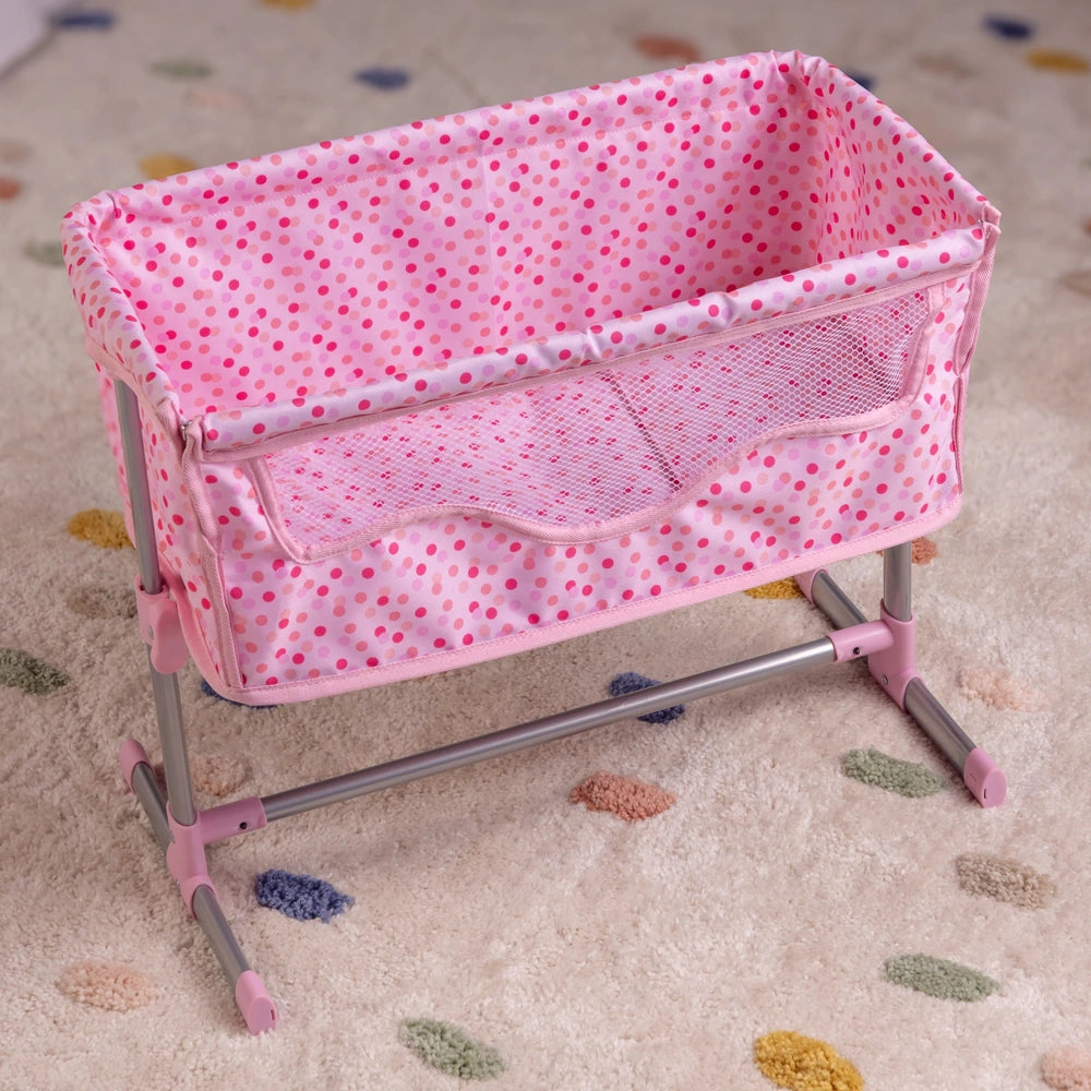 Ivy & Lily Baby Doll Bedside Crib With Pillow And Quilt