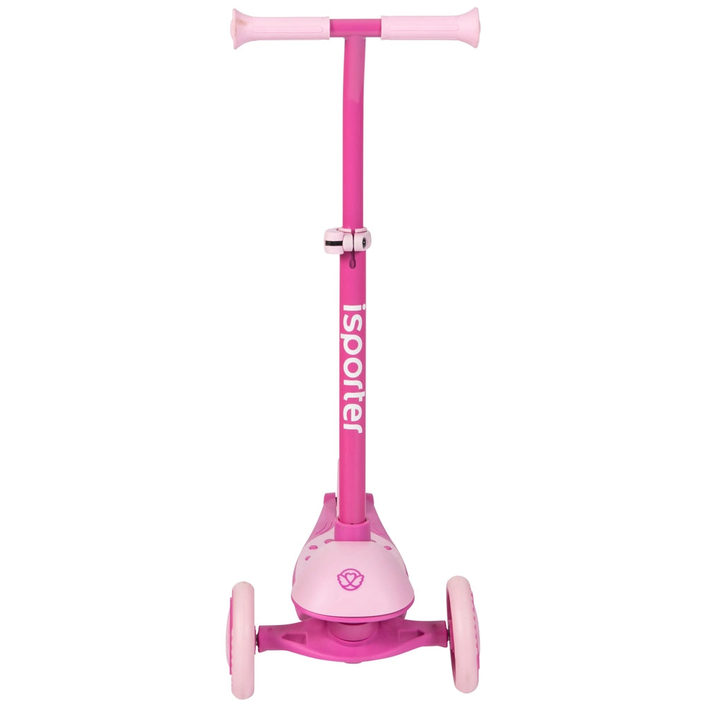 Isporter Mini Scooter With Rgb Lights Pink