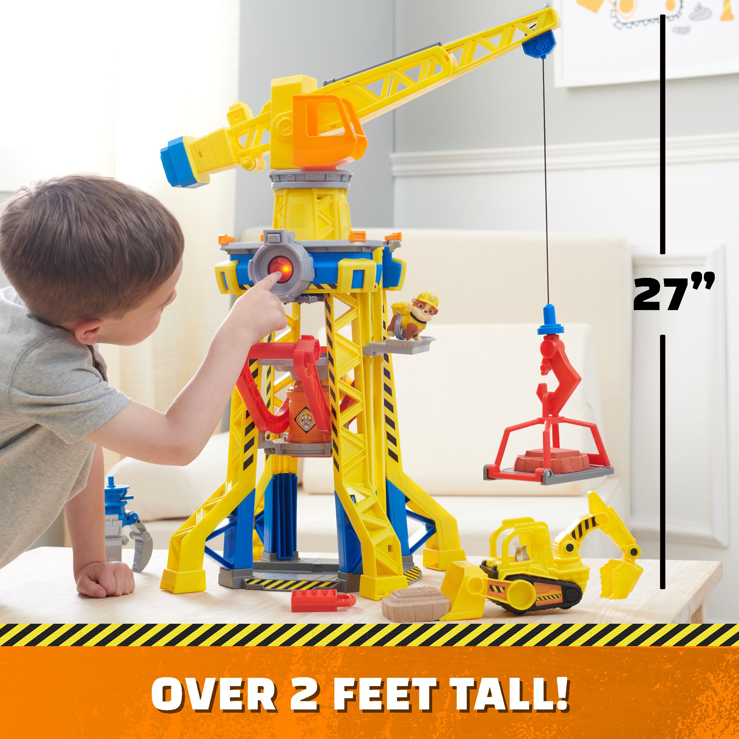 Rubble And Crew Bark Yard Crane Tower Playset With Rubble Action Figure
