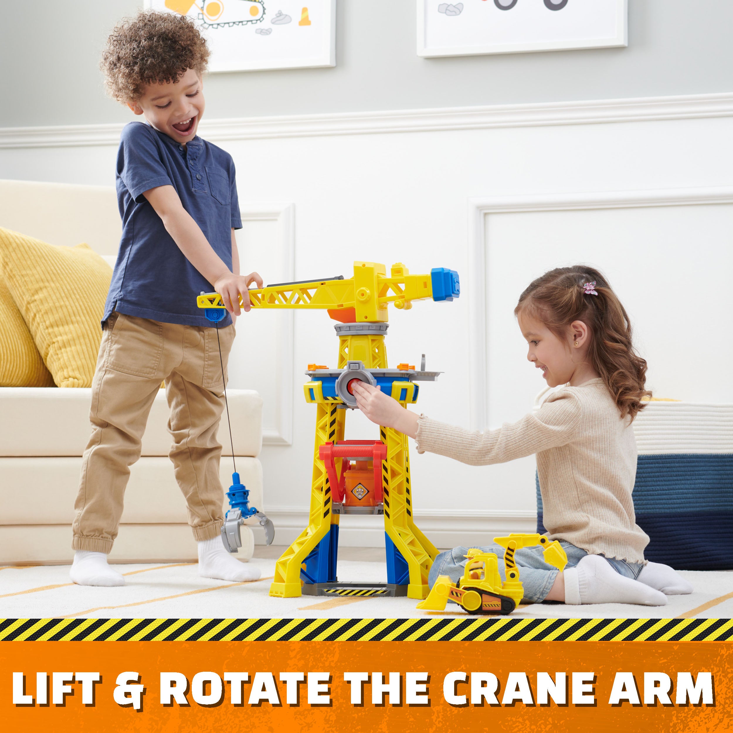 Rubble And Crew Bark Yard Crane Tower Playset With Rubble Action Figure