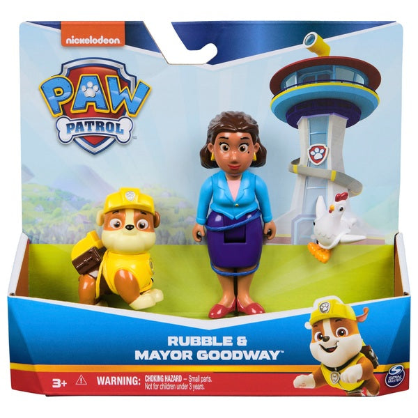 Paw Patrol Rubble, Mayor Goodway And Chickaletta Figure 3 Pack