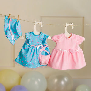Ivy & Lily Baby Doll Dress With Accessories 2 Pack 43Cm